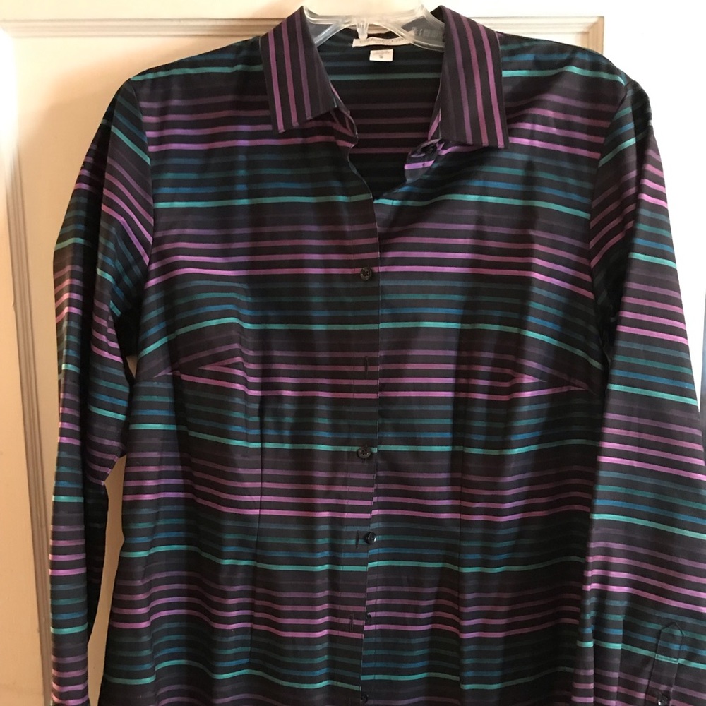 Striped cotton blouse